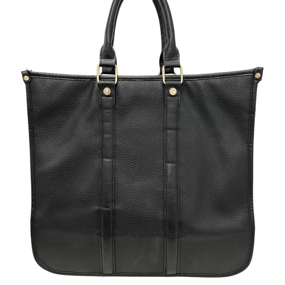 Steve Madden Black Pebbled Leather Tote